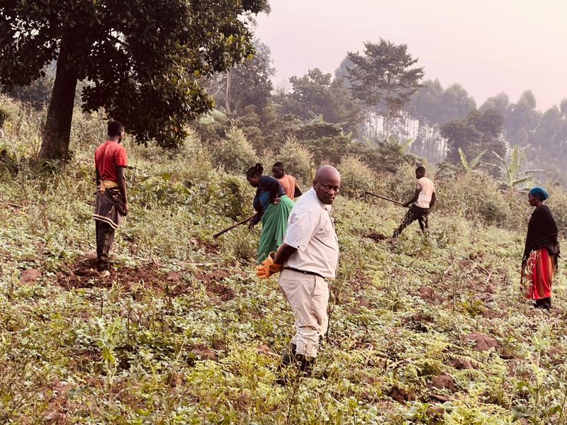 Community agriculture in Binzi, Uganda
